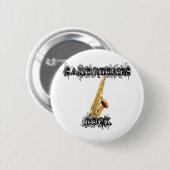 Saxophones Rock Ronde Button 5,7 Cm (Voorkant /achterkant)
