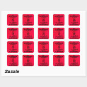 Saxophones Uitgebreide Square Sticker (Vel)
