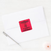 Saxophones Uitgebreide Square Sticker (Envelop)