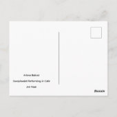 Saxophonist Performing in Cafe, Briefkaart (Achterkant)