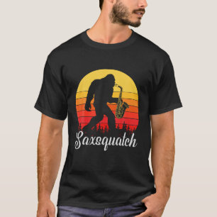 Saxquatch Saxofoon Grappig Bigfoot Pun T T-shirt