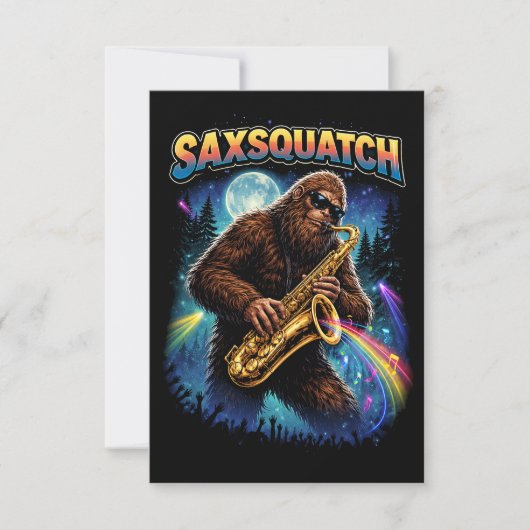 Saxsquatch Bedankkaart (Voorkant)