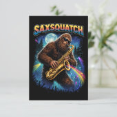 Saxsquatch Bedankkaart (Staand voorkant)