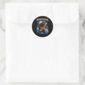 Saxsquatch Ronde Sticker (Tas)