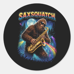 Saxsquatch Ronde Sticker