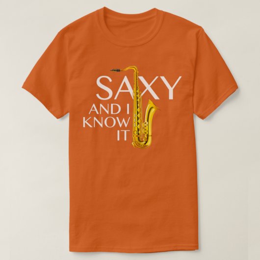 Saxy en ik weten het t-shirt (Design voorkant)