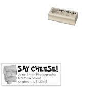 SAY CHEESE Cheddar Wedge Fotografe Adres Rubberstempel (Gestempeld)