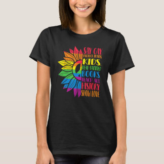 Say Gay Bescherm Trans Kinder Lees Verboden Boeken T-shirt