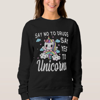 Say No To Drugs Say Yes To Unicorns Red Ribbon Wee Trui