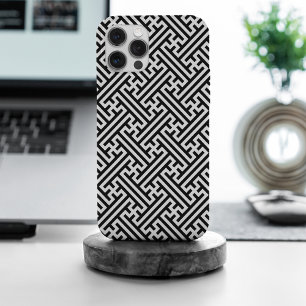 Sayagata motief, Japans, Zwart en Wit iPhone 15 Pro Max Hoesje