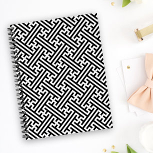 Sayagata motif, japonais, noir et blanc