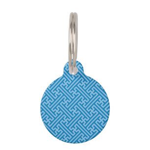 Sayagata patroon, Japans, Blauw en Baby Blauw Huisdierpenning