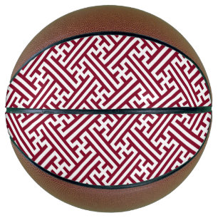 Sayagata patroon, Japans, Bourgogne en Wit Basketbal