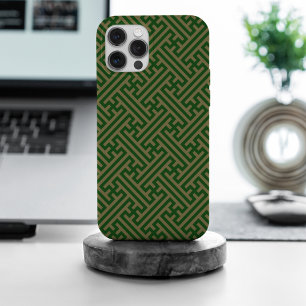 Sayagata patroon, Japans, Groen en Goud iPhone 15 Pro Max Hoesje