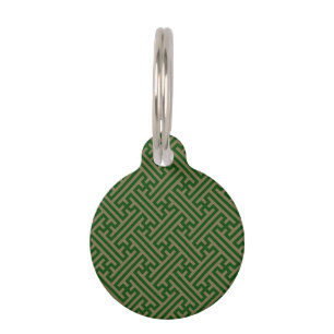 Sayagata patroon, Japans, Groen en Goud Huisdierpenning