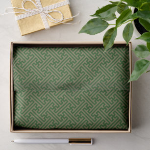 Sayagata patroon, Japans, Groen en Goud Tissuepapier