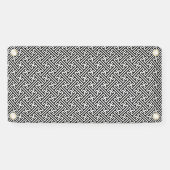 Sayagata patroon, Japans, Zwart en Wit Spandoek (Horizontaal)