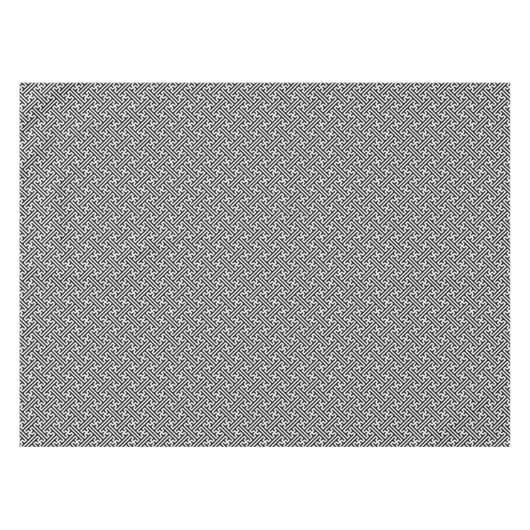 Sayagata patroon, Japans, Zwart en Wit Tafelkleed (Voorkant (Horizontaal))