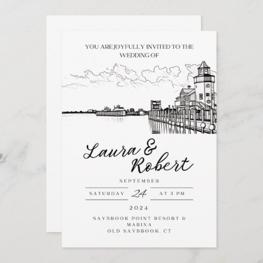 Saybrook Point Resort and Marina Venue Invitation (Devant / Derrière)