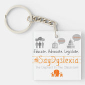 #SayDyslexia Sleutelhanger (Voorkant)