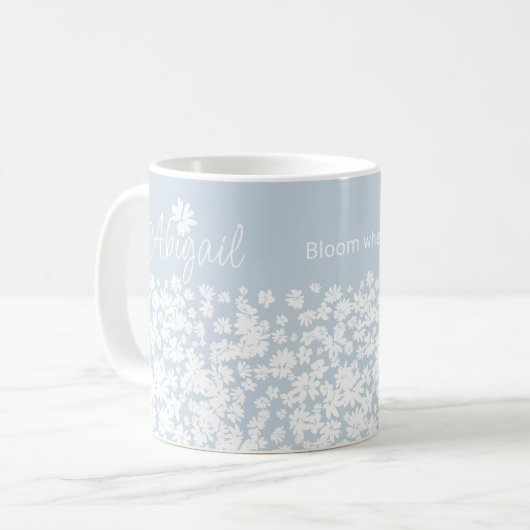 Sayies et marguerites florales modernes Mug café p (Devant gauche)