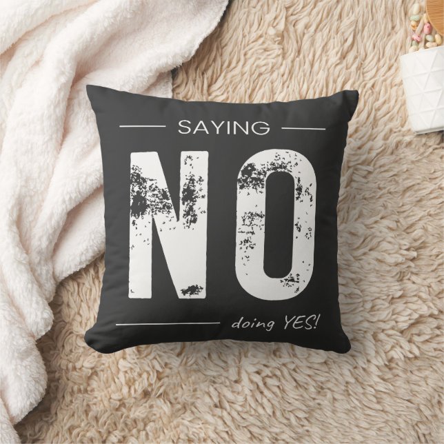 Saying NO, Doing YES! Sarcastic Humor Design Kussen (Deken)
