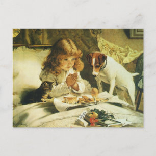 Saying Our Prayers, Suspense Charles Burton Barber Briefkaart