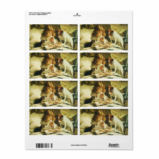 Saying Our Prayers, Suspense Charles Burton Barber Etiket (Full Sheet)