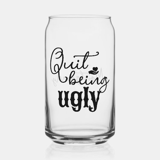 Sayings Sud Cesser D'Être Laide Script Noir (Recto)