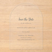 Saylor Modern Wedding Save the Date Acryl Uitnodigingen (Voorkant)