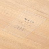 Saylor Moderne Trouwkaart 'Save the Date' Acryl Uitnodigingen (Laagn)