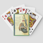 Sayori & Awabi (Halfbeak, Abalone) Hiroshige Fish Pokerkaarten (Achterkant)