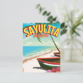 Sayulita Mexicaanse reisposter Briefkaart (Staand voorkant)