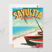 Sayulita Mexicaanse reisposter Briefkaart (Voorkant / Achterkant)