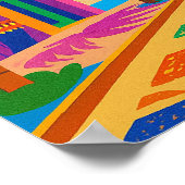 Sayulita Mexico Colorful Travel Poster (Coin)