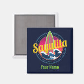 Sayulita Mexico Surfer  Wave Sunset Bigwave Magneet (Voorkant / Achterkant)