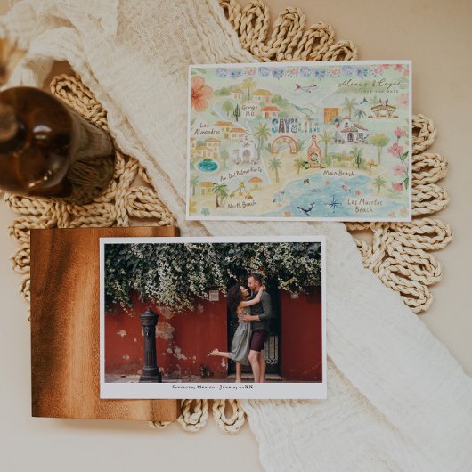 Sayulita, Mexique | Carte d'itinéraire mariage