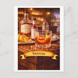 Sazerac Cocktail (Amerikaanse voedselserie) Briefkaart