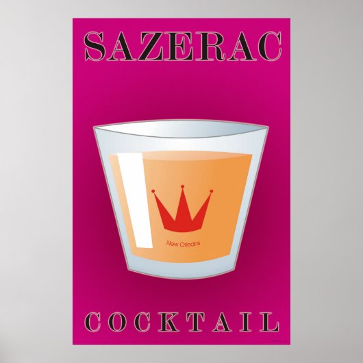 Sazerac Cocktail Poster (Voorkant)