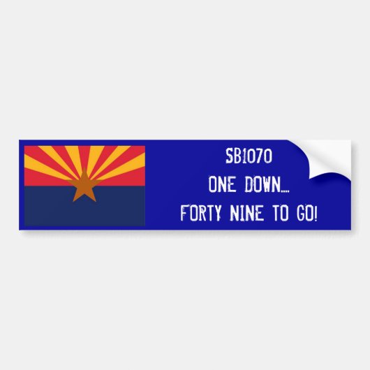 SB1070 Bumpersticker (Voorkant)