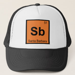 Sb - Santa Barbara California Chemistry Symbol Trucker Pet