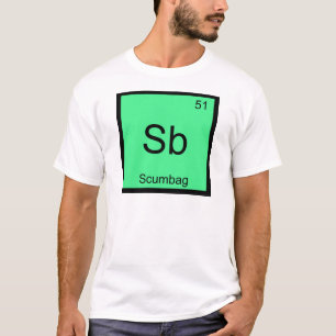 Sb - Scheikundige scheikundedelement - Symbool Fun T-shirt