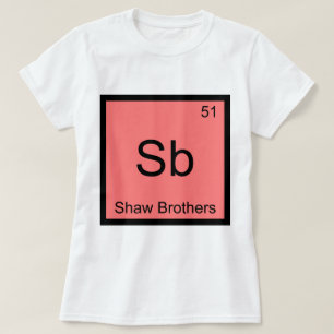 Sb - Shaw Brothers Chemie Element Symbool T-shirt