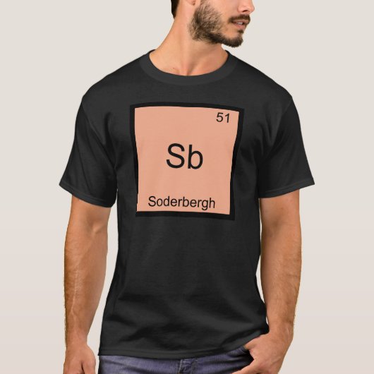 Sb - Soderbergh Grappige Chemie Element Symbool T- T-shirt (Voorkant)