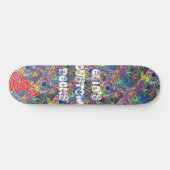 sb trippy rood/wit logo dek skateboard (Horizontaal)