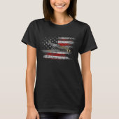 SBD Naadloze WW2 American Flag Dive Bomber Plane T-shirt (Voorkant)