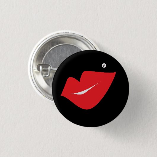 SBM Handtekening Rode Lips Mini Button Pin (Voorkant /achterkant)