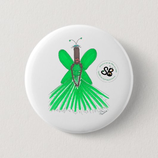 SBM Pseudo Celeb Green Ballgown Mode Button Pin (Voorkant)