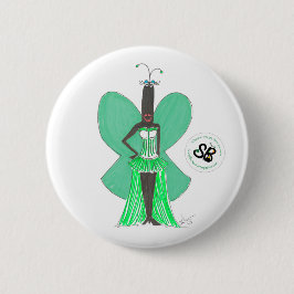 SBM Pseudo Celeb Green Ruffle Mode Button Pin