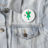 SBM Pseudo Celebrity Green Glam Mode Button Pin (In situ)